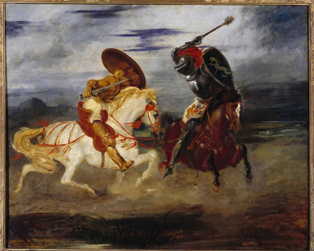 Cavalieri combattono in campagna - Museo del Louvre, Parigi